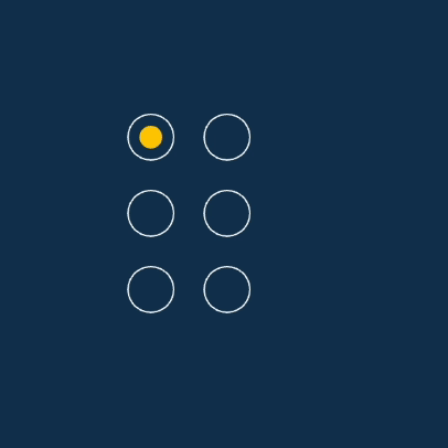 Here I have added a yellow dot that can move between the circles. 